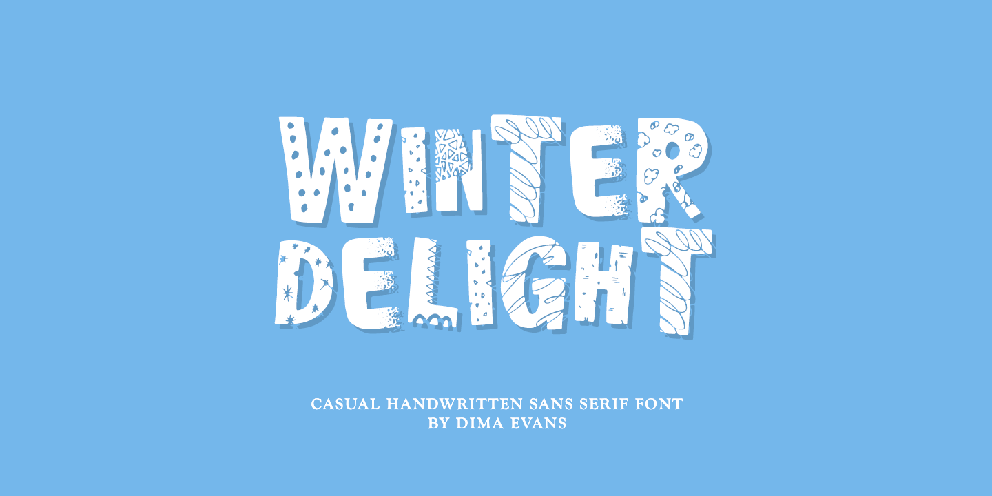 Пример шрифта Winter Delight
